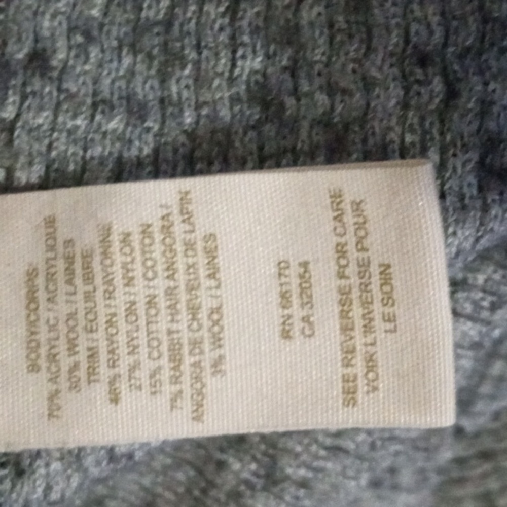 Free people hooded wool blend angora top M - Picture 6 of 7